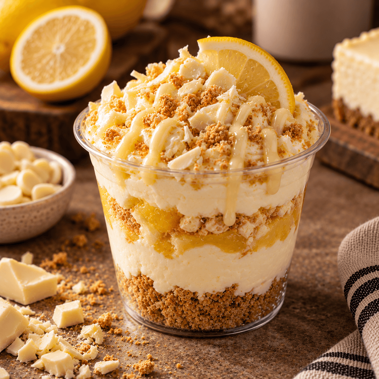 Lemon White Chocolate Cheesecake Cup