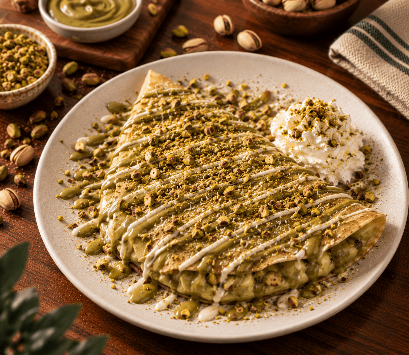 Pistachio Crepe