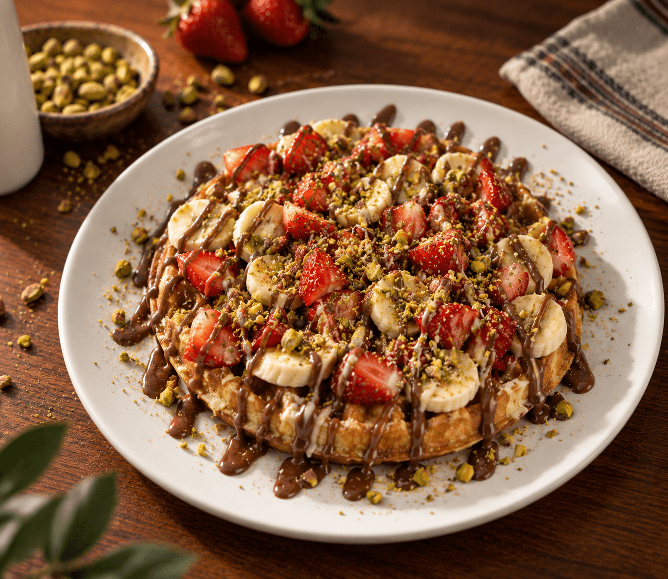 Strawberry Banana Waffle